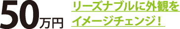 50万円 リーズナブルに外観をイメージチェンジ!