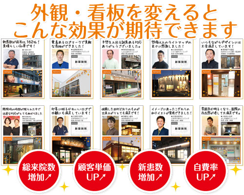外観・看板を変えるとこんな効果が期待できます